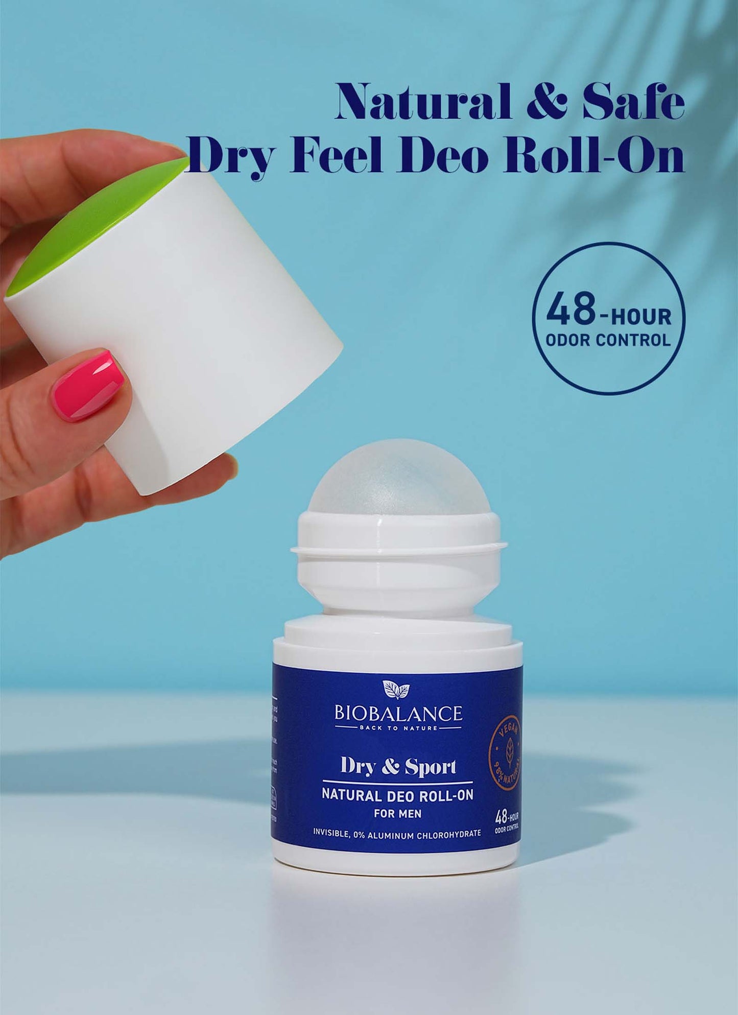 Dry & Sport Natural Deodorant Roll-On (50ml)