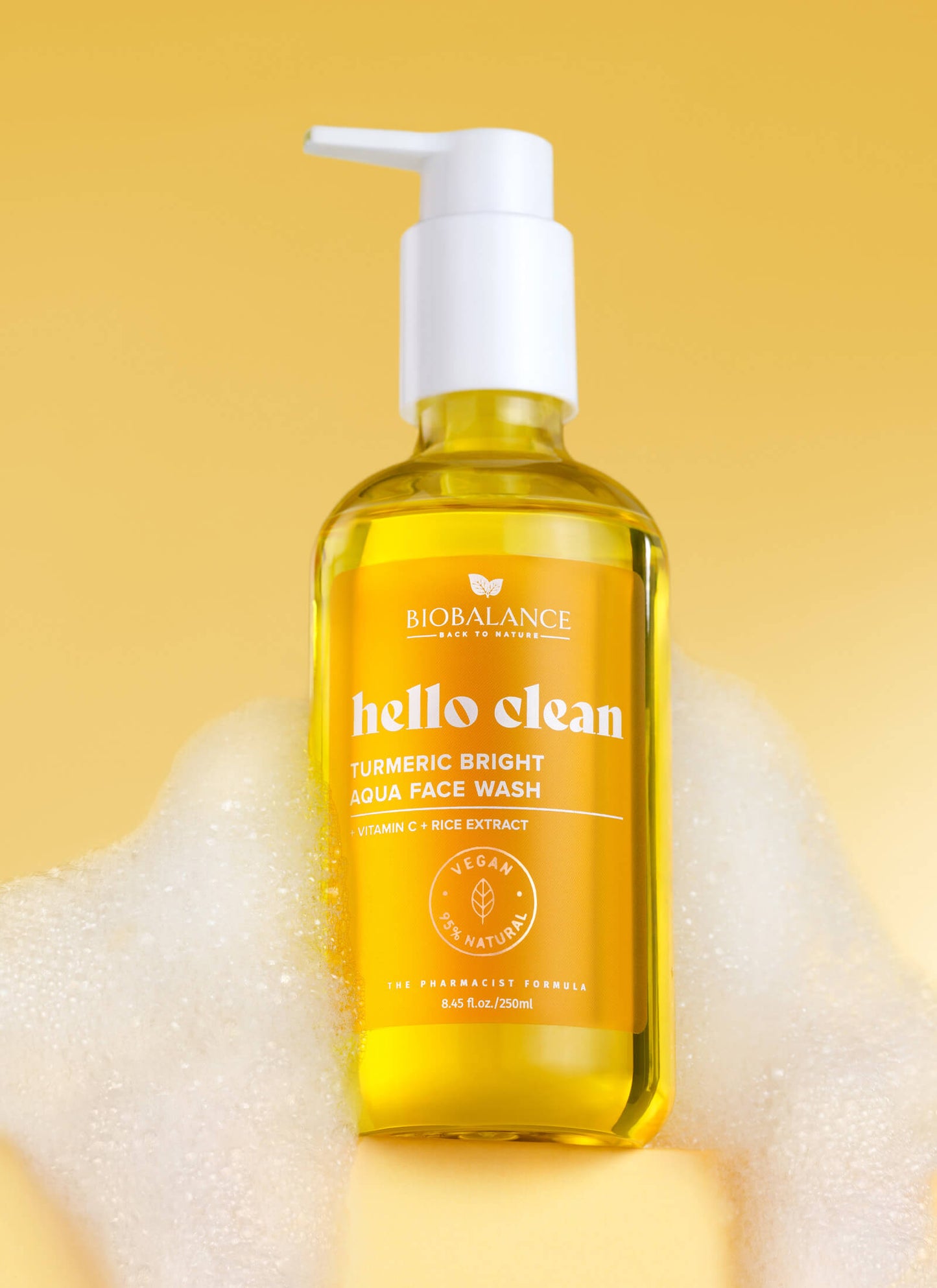 Hello Clean Turmeric Bright Aqua Face Wash (250ml)