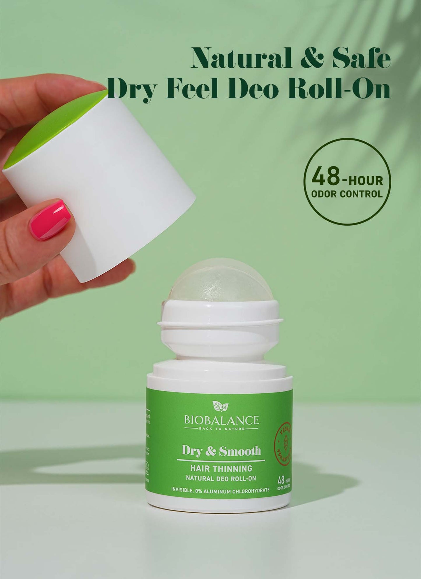 Dry & Smooth Hair Thinning, Natural Deodorant Roll-On (50ml)