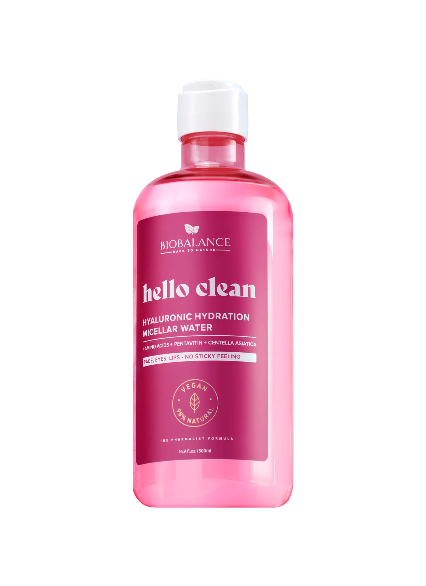 Hello Clean Hyaluronic Hydration Micellar Water (500ml)